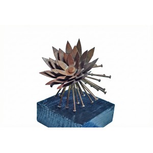 Hina Kashif, 6 x 6 x 6 Inch, Lotus, Metal, AC-HKA-002 Hina Kashif, 6 x 6 x 6 Inch, Lotus, Metal, AC-HKA-002